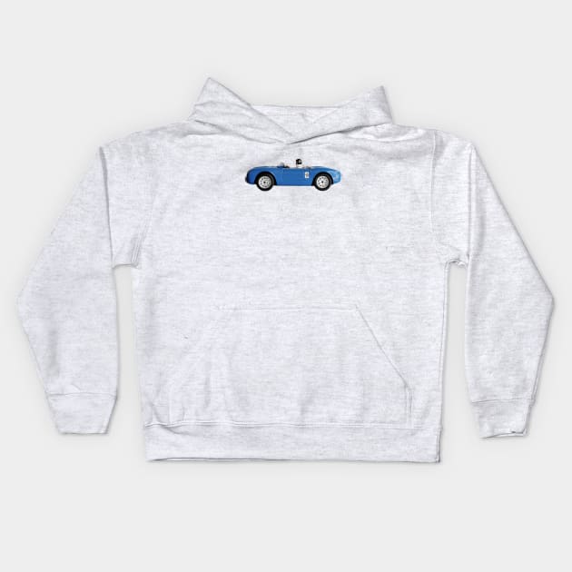 Blue Toy Car Kids Hoodie by markvickers41